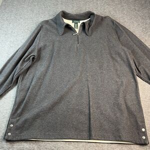 Lauren Ralph Lauren Gray Quarter Zip Pullover Long Sleeve Sweater Men's Sz 3X